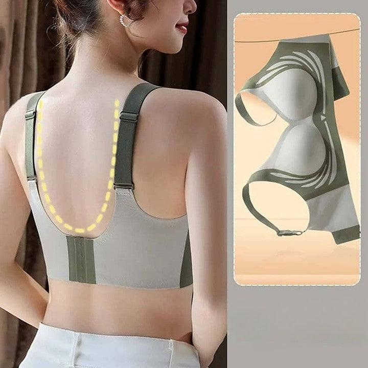 Soutien-gorge push-up sans fil liftant et anti-relâchement