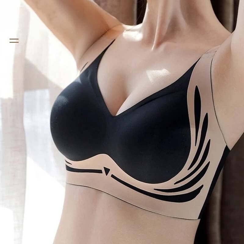 Soutien-gorge push-up sans fil liftant et anti-relâchement