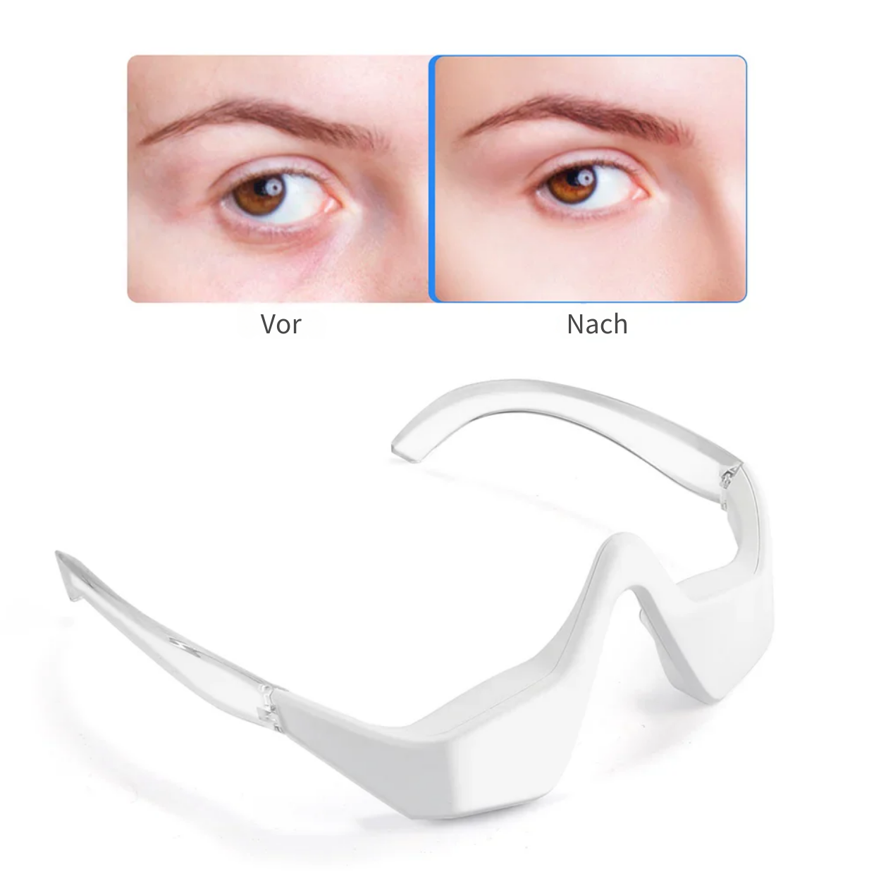 Rode lichttherapie bril voor onder de ogen™ | Vermindert donkere kringen en verjongt