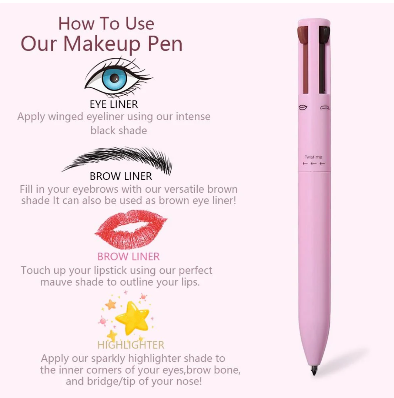 Maxypen - 4 in 1 make-up pen