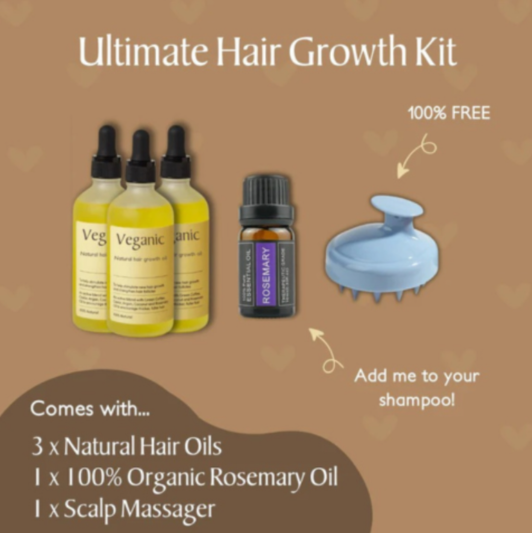 Veganic natural hair growth oil Only today 1+1 free!