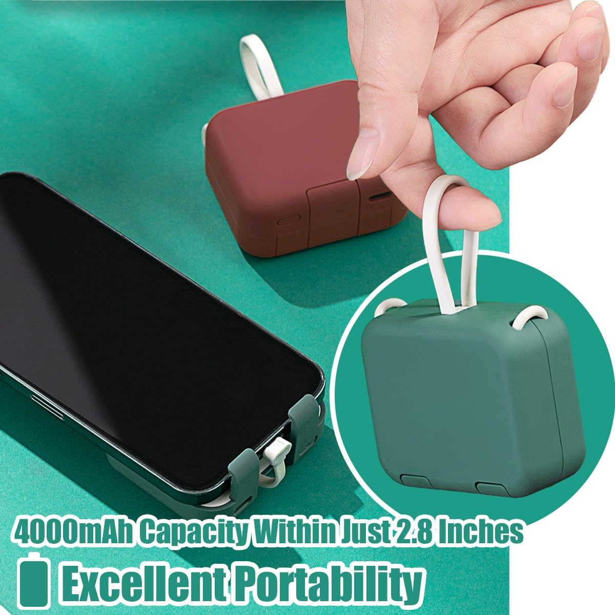 Portable wireless charging treasure mobile phone holder