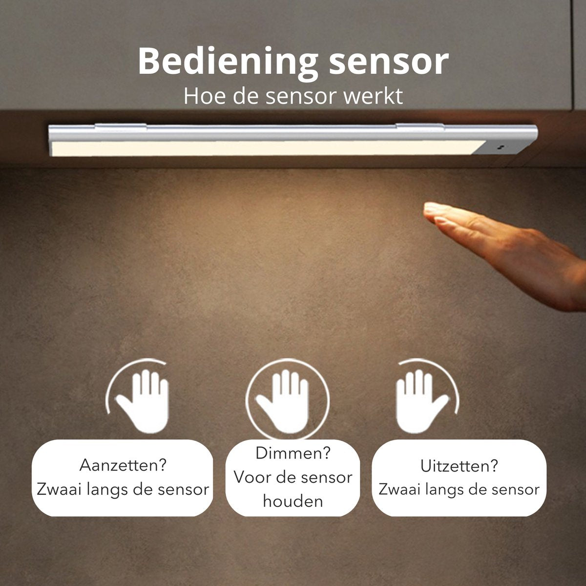 MotionGlow wireless light rail - lighting without cables!