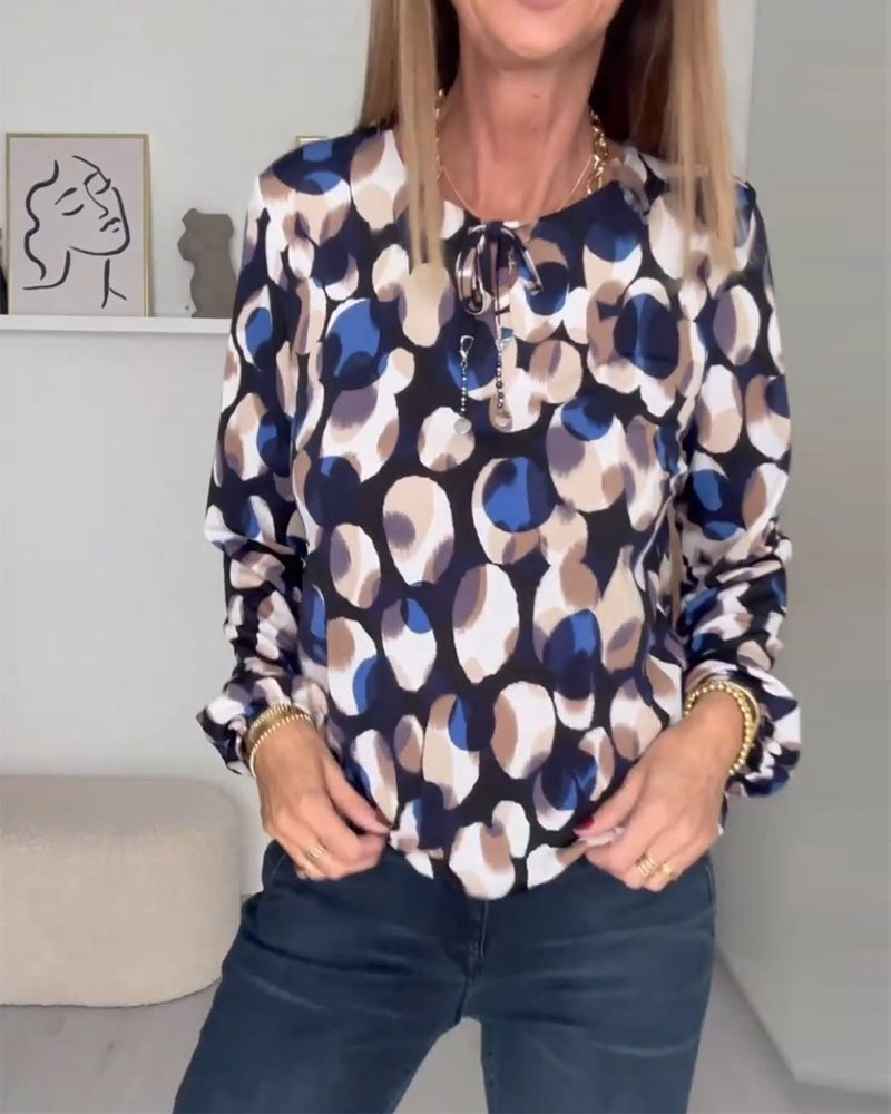 FelinePrint ™ - Elegant Printed Blouse