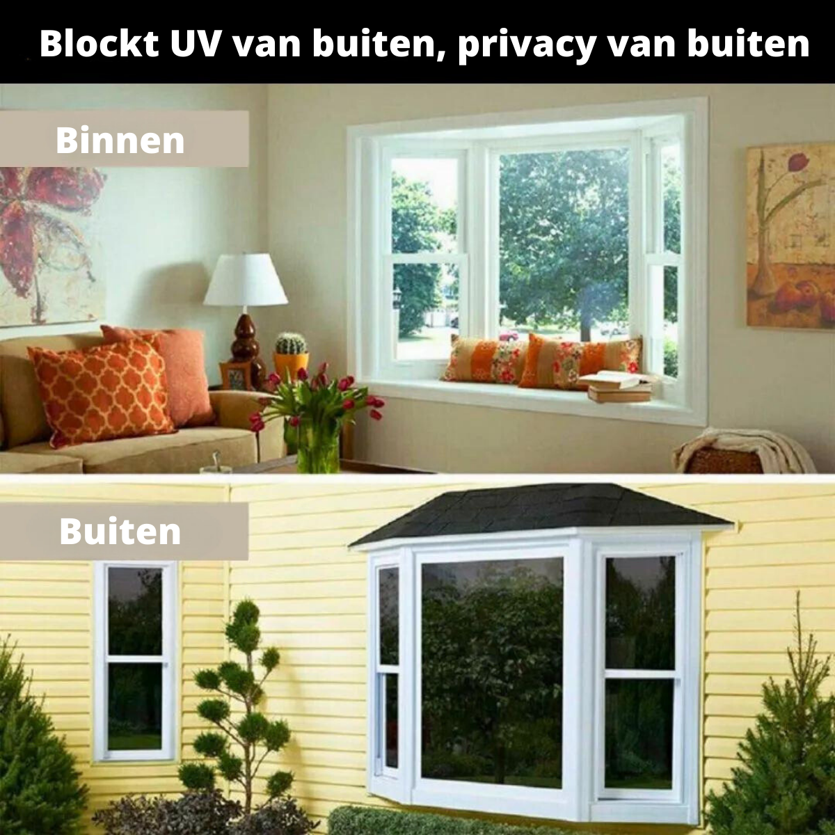 SunShieldPrivacy™ -  Folie voor Privacy en Zonwering